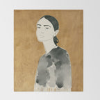Girl Portrait 6 Throw Blanket Gallery Image 2