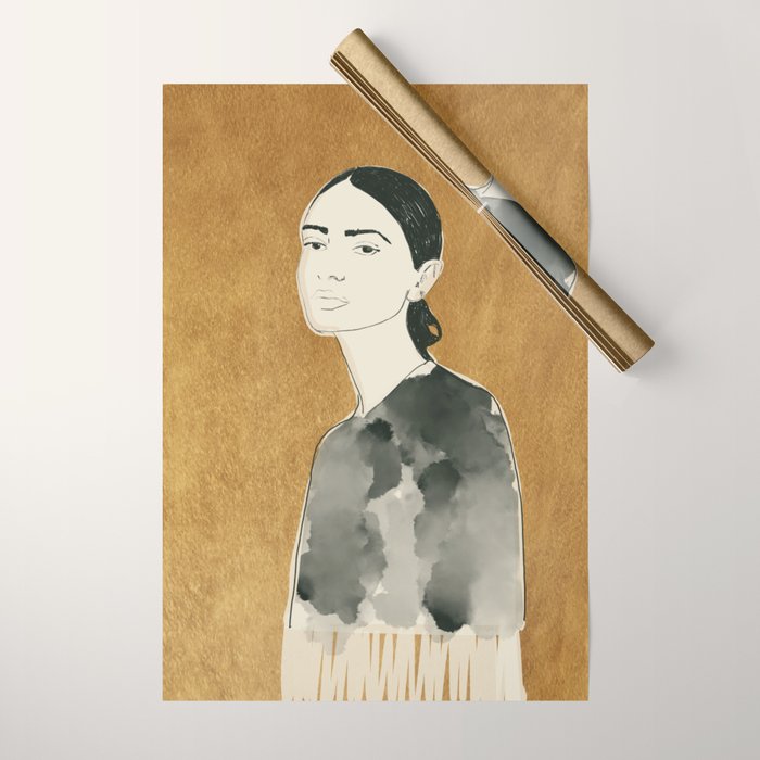 Girl Portrait 6 Wrapping Paper Gallery Image 1