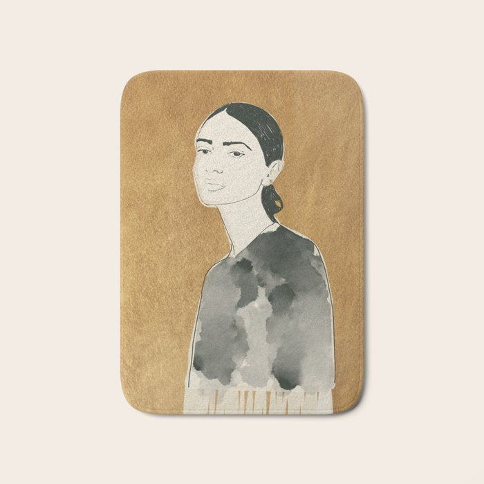 Girl Portrait 6 Bath Mat Gallery Image 1