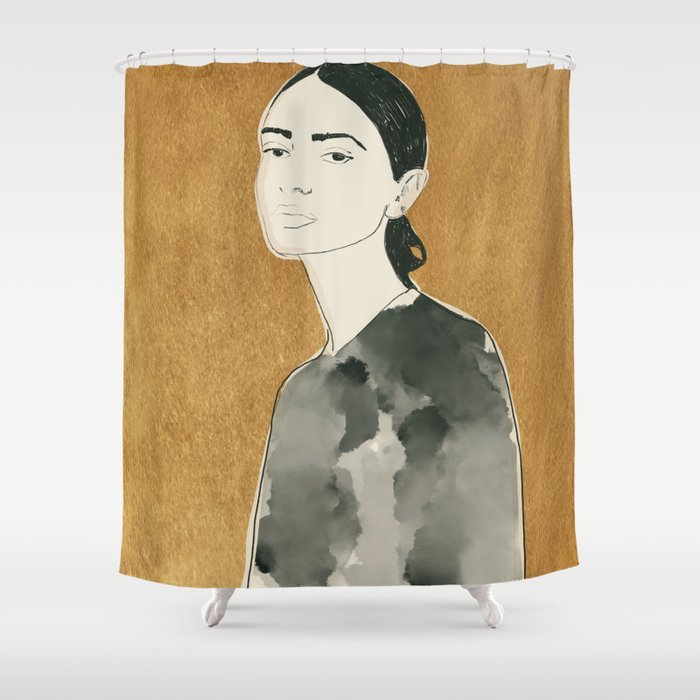 Girl Portrait 6 Shower Curtain Gallery Image 1