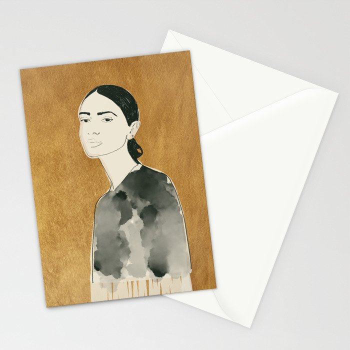 Girl Portrait 6 Stationery Card Gallery Image 2