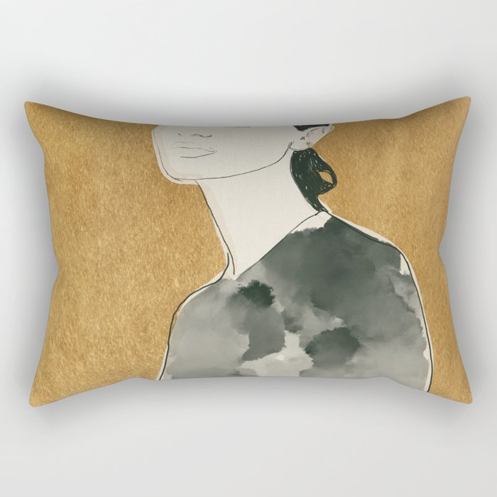 Girl Portrait 6 Rectangular Pillow Gallery Image 2