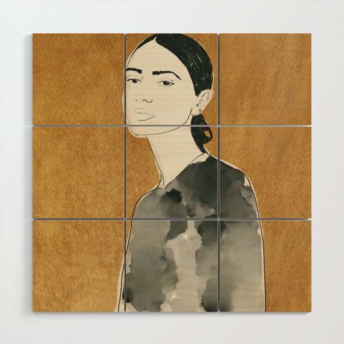 Girl Portrait 6 Wood Wall Art Gallery Image 1