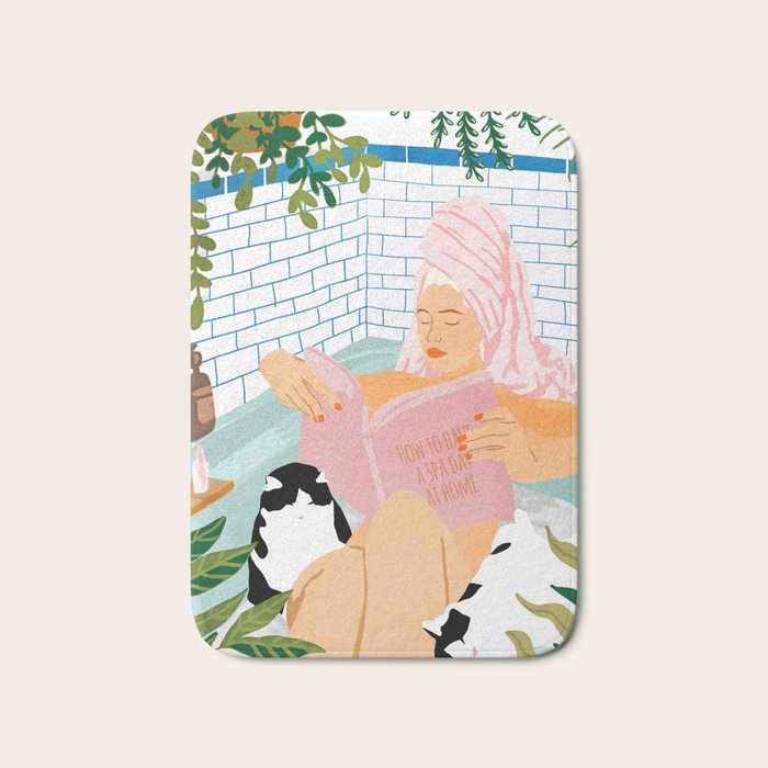 How To Have A Cat Spa Day At Home | Modern Bohemian Home Décor | Pet Bathroom Urban Jungle  Bath Mat Gallery Image 1