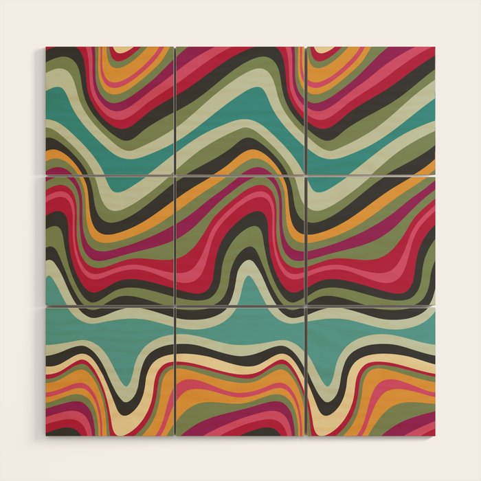 retro wave MANA Wood Wall Art Gallery Image 1