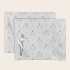 Cafe Vintage Block Print Floral - Blue Green Placemat Gallery Image 1