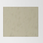 Olive Green Stripes Throw Blanket Gallery Image 2