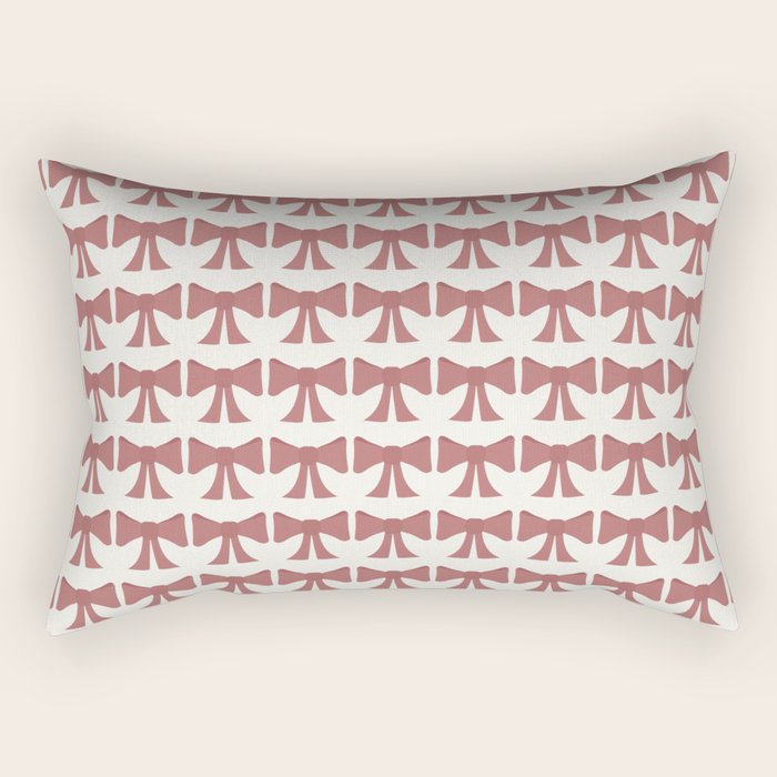Vintage Bows III Pink Rectangular Pillow Gallery Image 1