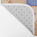 Retro Flowers Check Pattern XXII Bath Mat Gallery Image 2