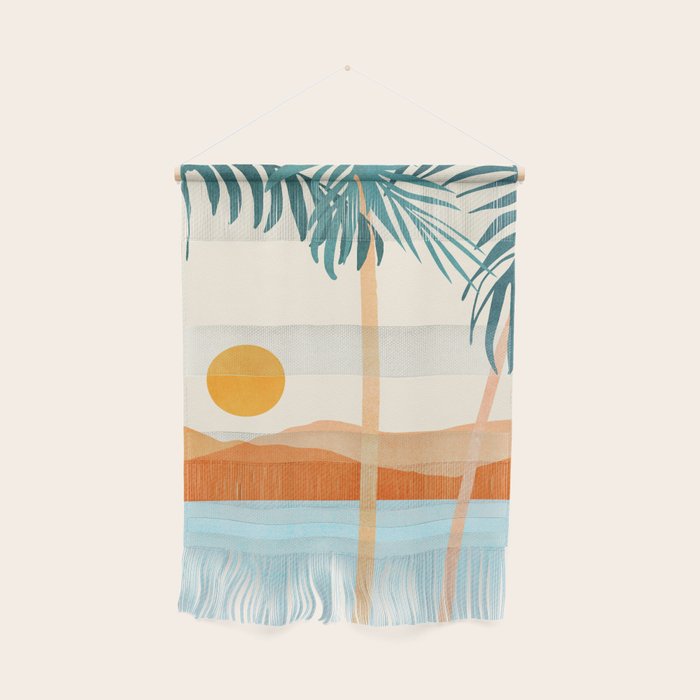 Palm Island Sunset Landscape Wall Hanging Gallery Image 1