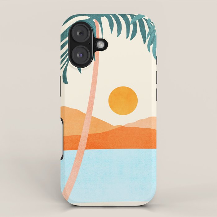 Palm Island Sunset Landscape iPhone Case Gallery Image 1