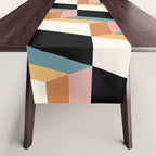 Cuboid Geometric Abstract Shapes Pattern XXXII Table Runner Gallery Image 1