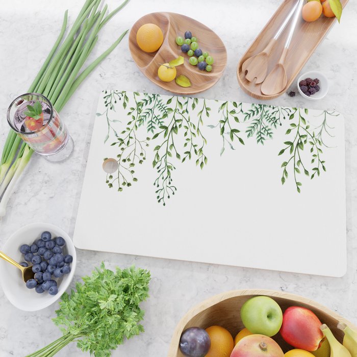 Watercolor Vines Cutting Board Gallery Image 2