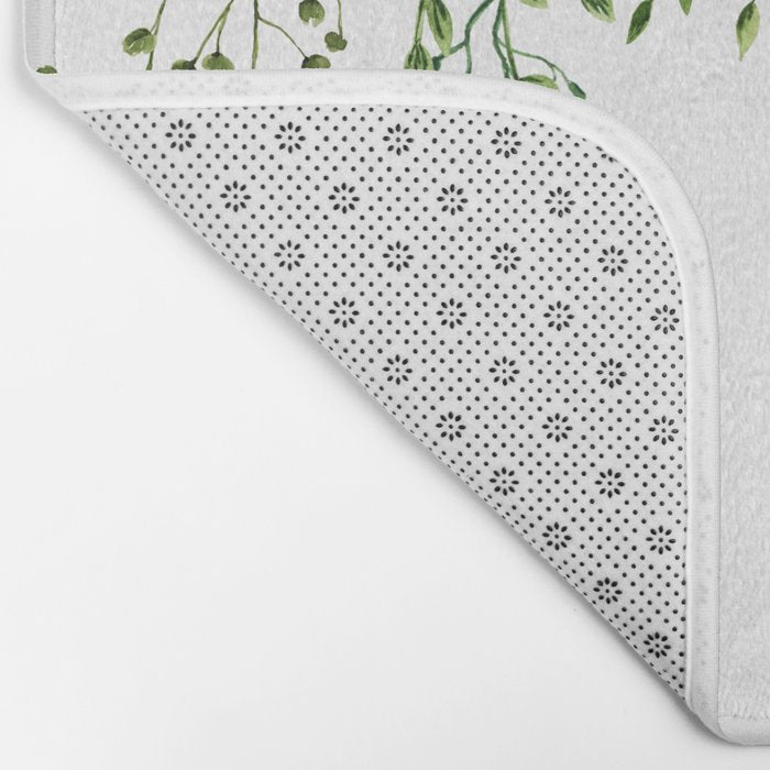 Watercolor Vines Bath Mat Gallery Image 2
