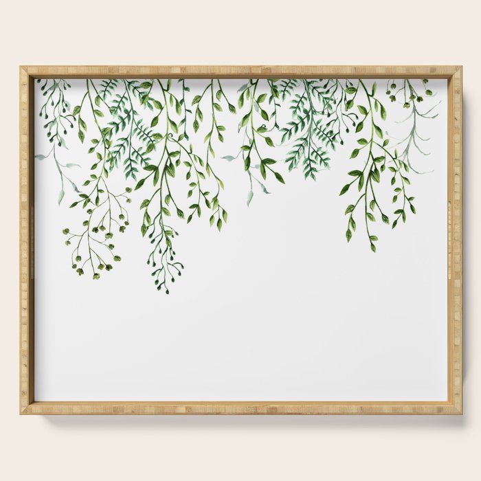 Watercolor Vines Serving Tray Gallery Image 1