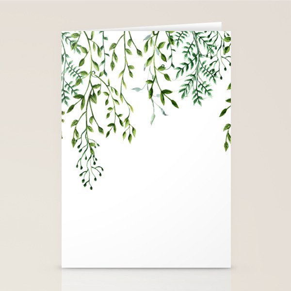 Watercolor Vines Stationery Card Gallery Image 2