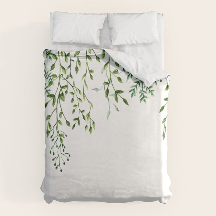 Watercolor Vines Duvet Cover Gallery Image 6