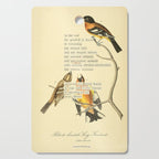 Bird Divinations: Black-headed Song-grosbeak (about: almanacofbirds.org)  Cutting Board Gallery Image 1