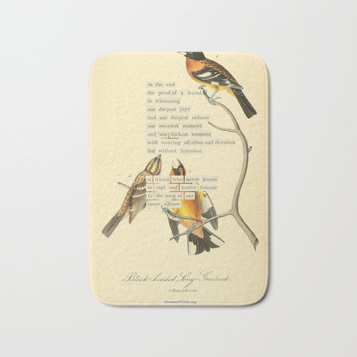 Bird Divinations: Black-headed Song-grosbeak (about: almanacofbirds.org)  Bath Mat Gallery Image 1