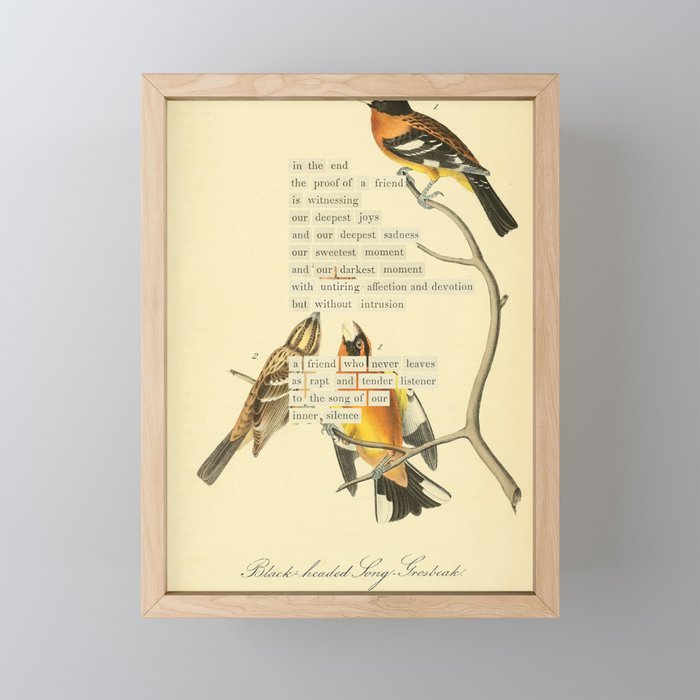 Bird Divinations: Black-headed Song-grosbeak (about: almanacofbirds.org)  Mini Art Print Gallery Image 1