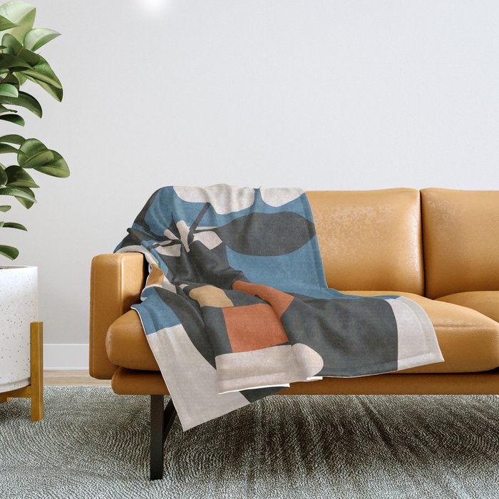 Geometric Blossom 4 Throw Blanket Gallery Image 1