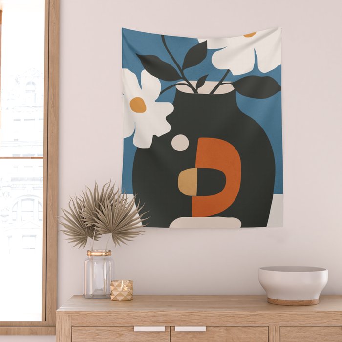 Geometric Blossom 4 Wall Tapestry Gallery Image 2