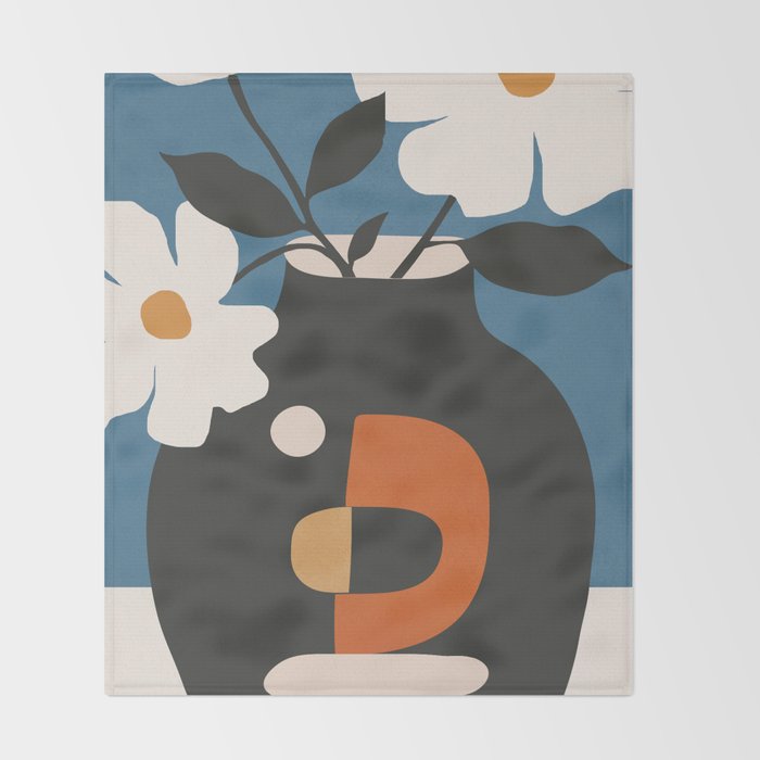 Geometric Blossom 4 Throw Blanket Gallery Image 2