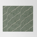 Organic Nature Green Throw Blanket Gallery Image 2