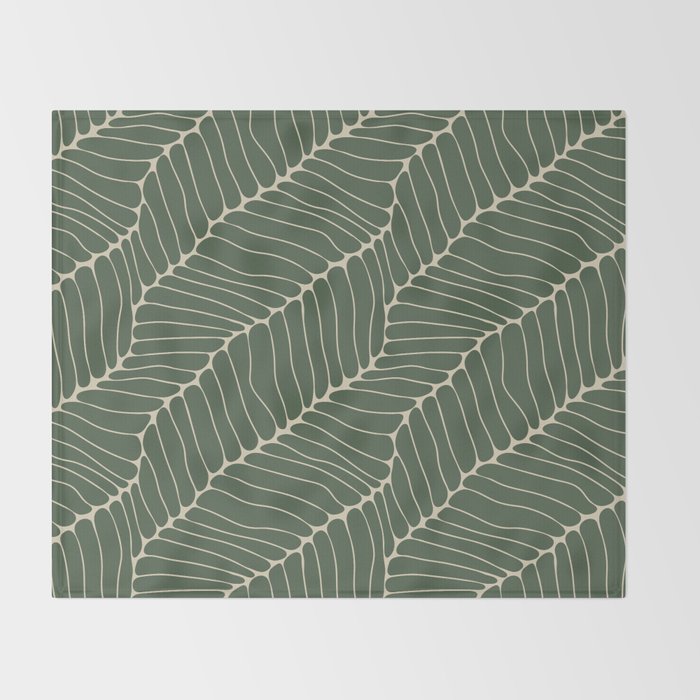 Organic Nature Green Throw Blanket Gallery Image 2