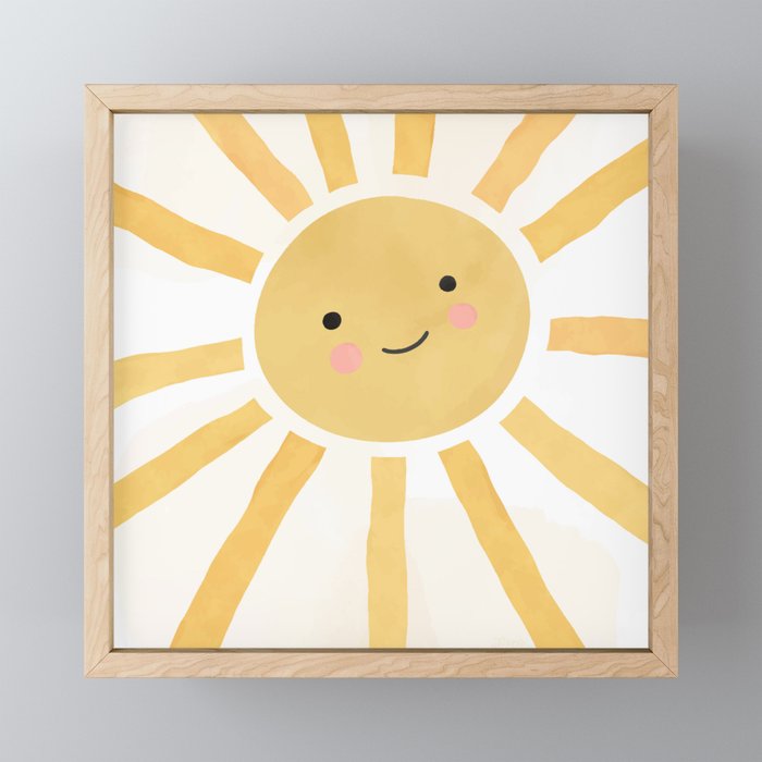 Happy Sun Mini Art Print Gallery Image 1