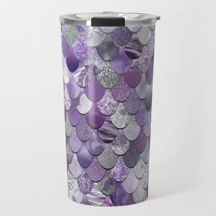 Mermaid Purple and Silver Travel Mug Gallery Image 1