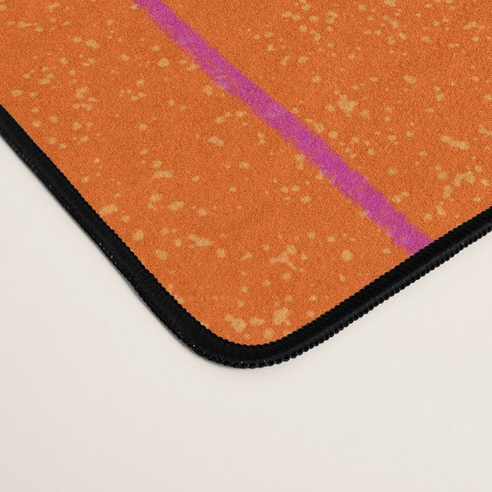Textured Picnic Pattern in Poppy Red Desk Mat Gallery Image 4