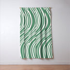 Wavy Stripes XXXIX - Kelly Green Window Curtain Gallery Image 3