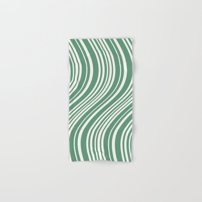 Wavy Stripes XXXIX - Kelly Green Bath Towel Gallery Image 1