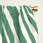 Wavy Stripes XXXIX - Kelly Green Window Curtain Gallery Image 2