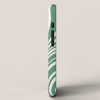 Wavy Stripes XXXIX - Kelly Green iPhone Case Gallery Image 2