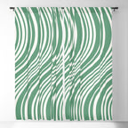 Wavy Stripes XXXIX - Kelly Green Window Curtain Gallery Image 5