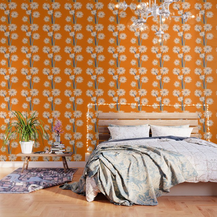 Moroccan Daisies Still Life Wallpaper Gallery Image 1