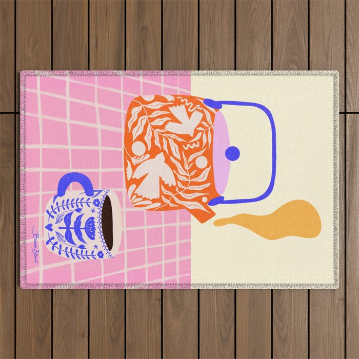 Colorful Tea Por Outdoor Rug Gallery Image 1