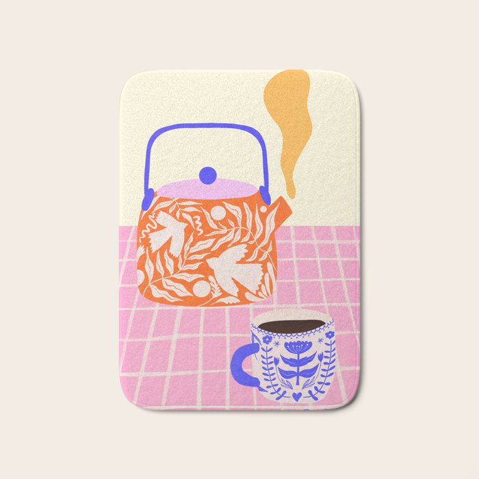 Colorful Tea Por Bath Mat Gallery Image 1