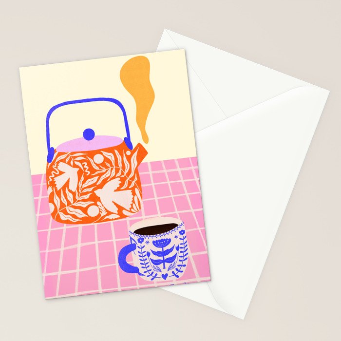 Colorful Tea Por Stationery Card Gallery Image 2