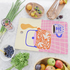 Colorful Tea Por Cutting Board Gallery Image 2