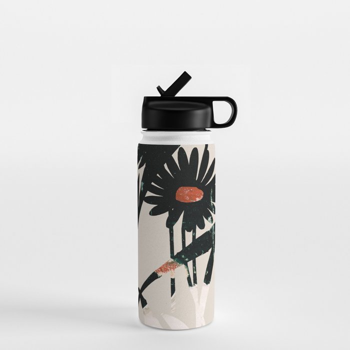 minimal collage/ Flowers 2 Water Bottle Gallery Image 1
