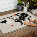 minimal collage/ Flowers 2 Outdoor Rug Gallery Image 2