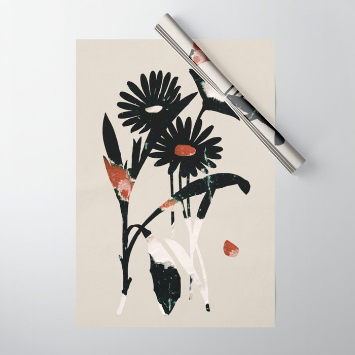 minimal collage/ Flowers 2 Wrapping Paper Gallery Image 1