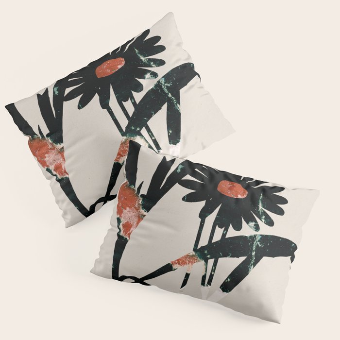minimal collage/ Flowers 2 Pillow Sham Gallery Image 3