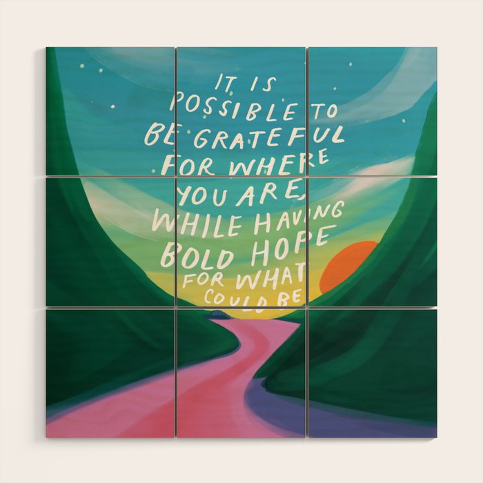 Gratitude and Hope at the Same Time Wood Wall Art Gallery Image 1