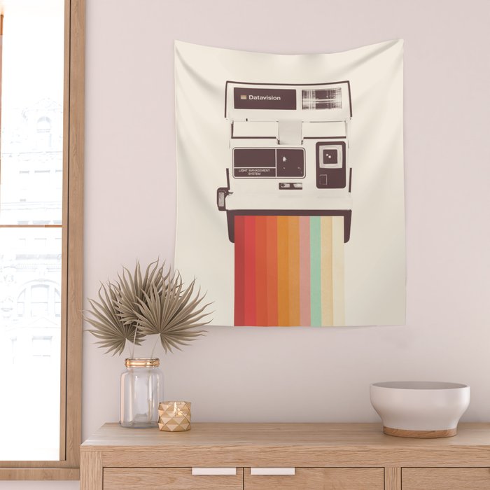 Instant Camera Rainbow Wall Tapestry Gallery Image 2