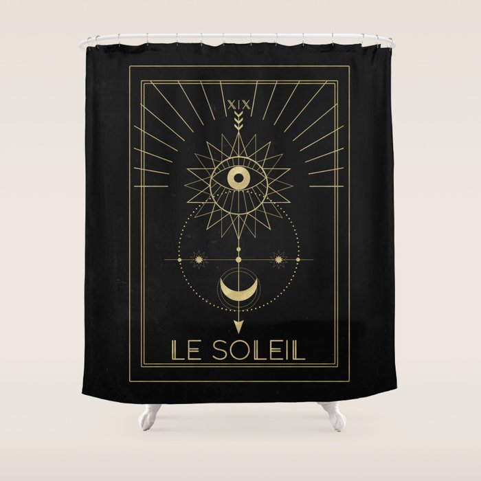 Le Soleil or The Sun Tarot Shower Curtain Gallery Image 1