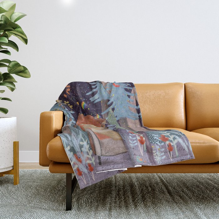 the little book of rainbows Throw Blanket Gallery Image 1